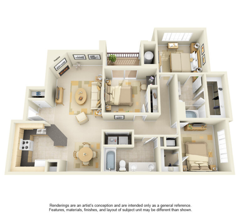 Luxury 1-, 2, and 3-Bedroom Apartments at Bell Stonegate