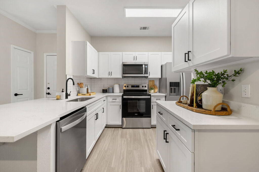 Bell Stonegate modern kitchen with stainless appliances